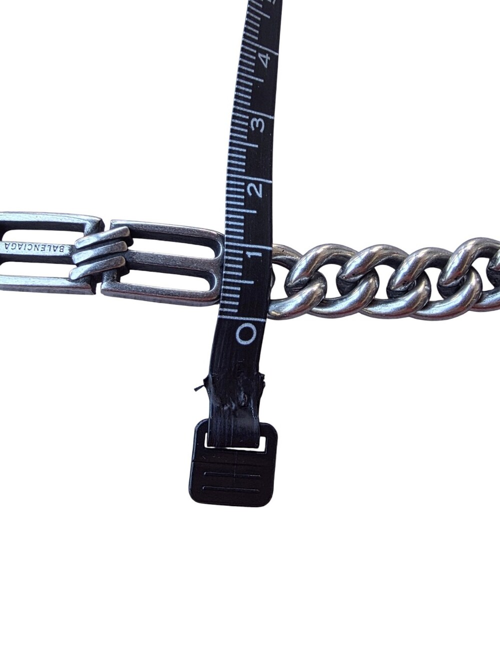 Balenciaga BB Icon Gourmette Bracelet in Antique Silver Unisex (Retails $550) - Picture 6 of 6